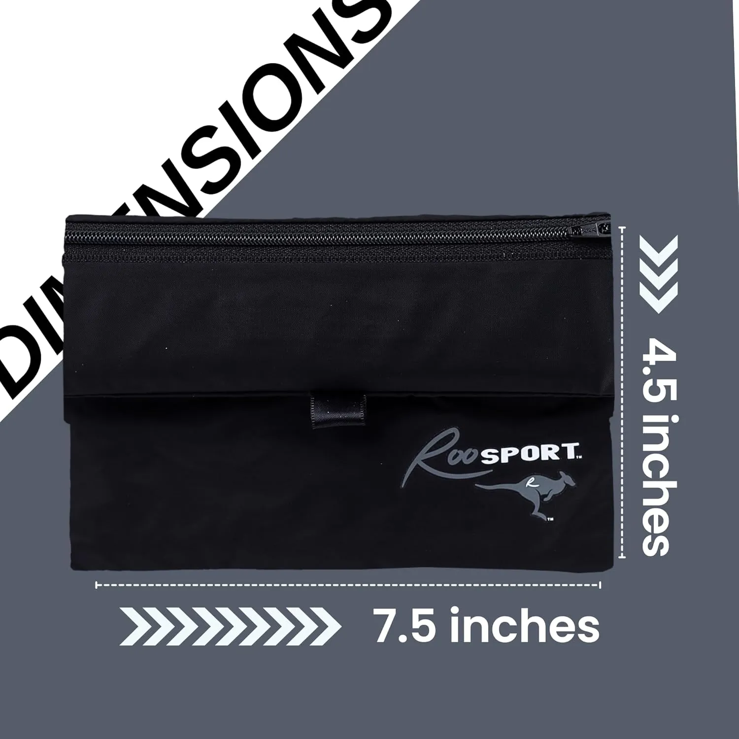 The RooSport Magnetic Running Pouch - Magnetic Pocket to Hold Cell Phone, Wallet, Earphones - Securely Carry Essentials While Running - Magnetic Closure for Convenience