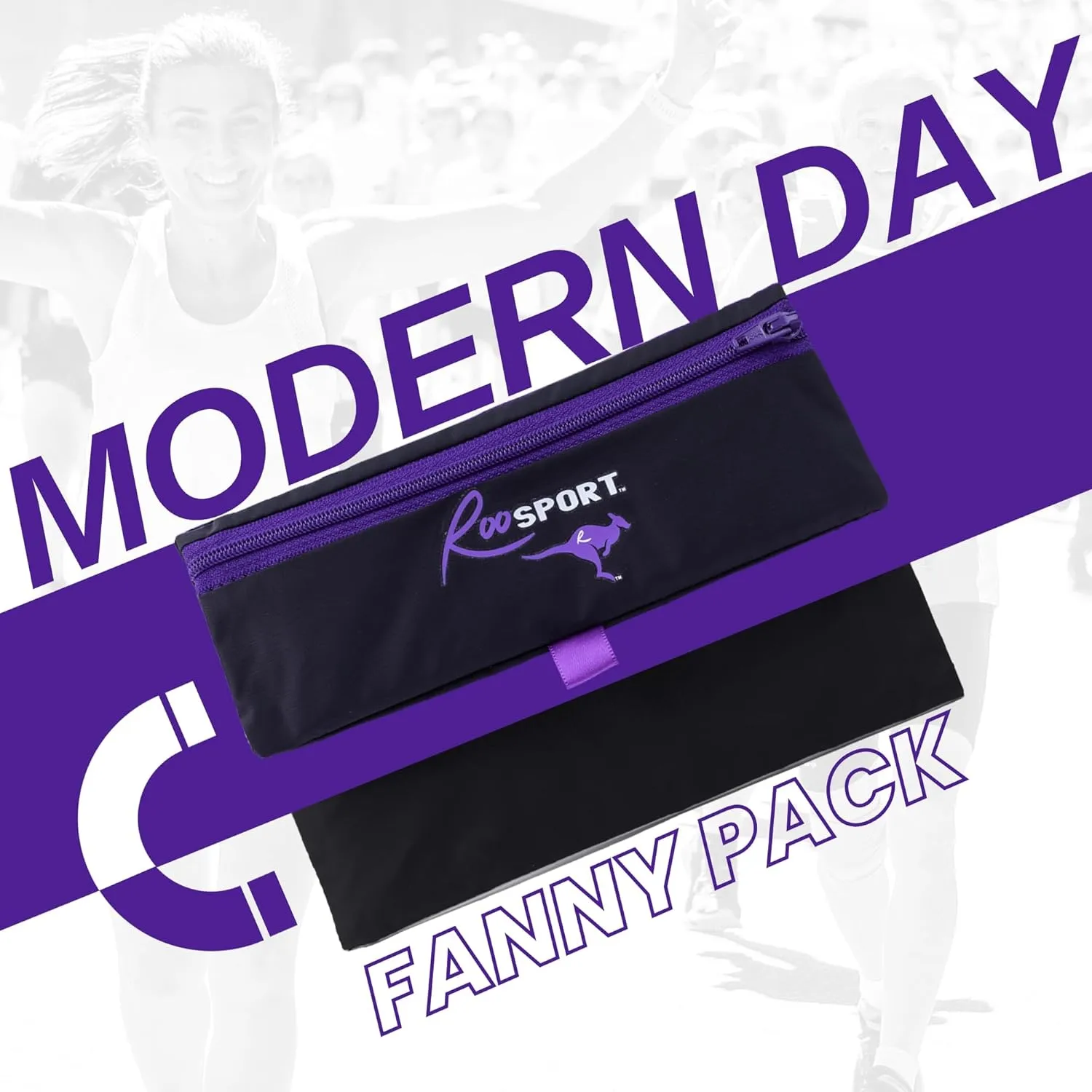 The RooSport Magnetic Running Pouch - Magnetic Pocket to Hold Cell Phone, Wallet, Earphones - Securely Carry Essentials While Running - Magnetic Closure for Convenience