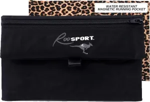 The RooSport Magnetic Running Pouch - Magnetic Pocket to Hold Cell Phone, Wallet, Earphones - Securely Carry Essentials While Running - Magnetic Closure for Convenience