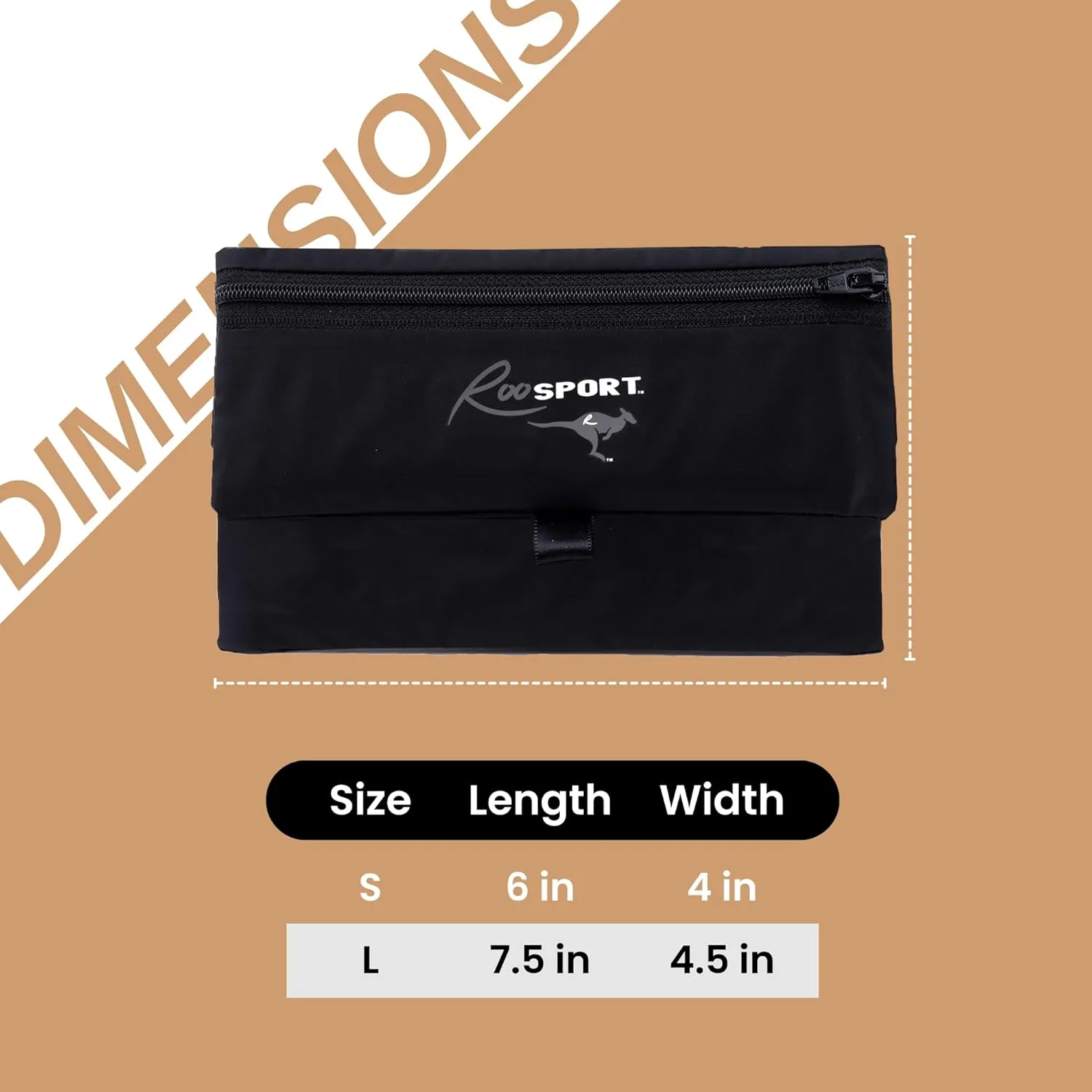 The RooSport Magnetic Running Pouch - Magnetic Pocket to Hold Cell Phone, Wallet, Earphones - Securely Carry Essentials While Running - Magnetic Closure for Convenience