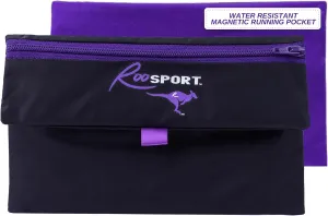 The RooSport Magnetic Running Pouch - Magnetic Pocket to Hold Cell Phone, Wallet, Earphones - Securely Carry Essentials While Running - Magnetic Closure for Convenience