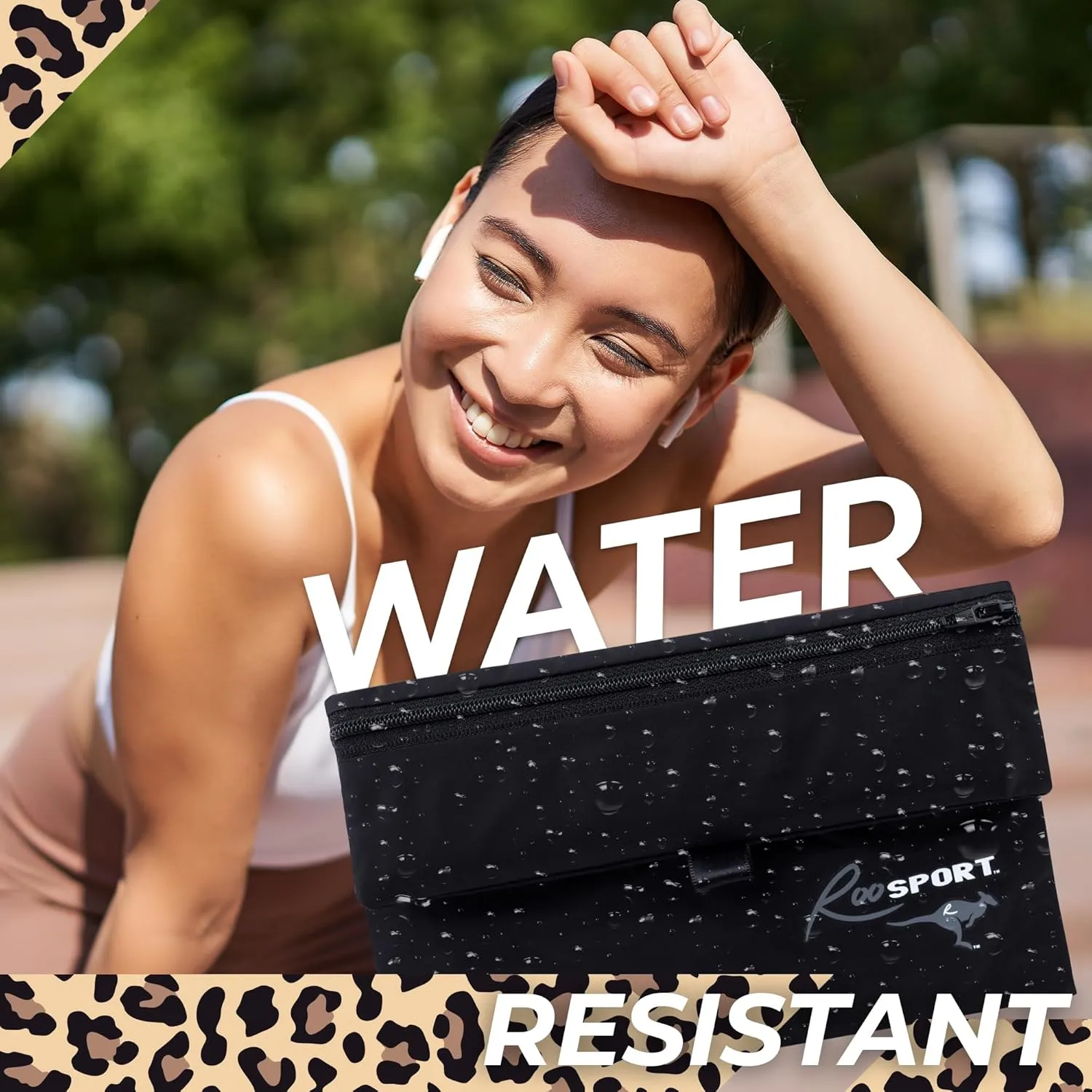The RooSport Magnetic Running Pouch - Magnetic Pocket to Hold Cell Phone, Wallet, Earphones - Securely Carry Essentials While Running - Magnetic Closure for Convenience