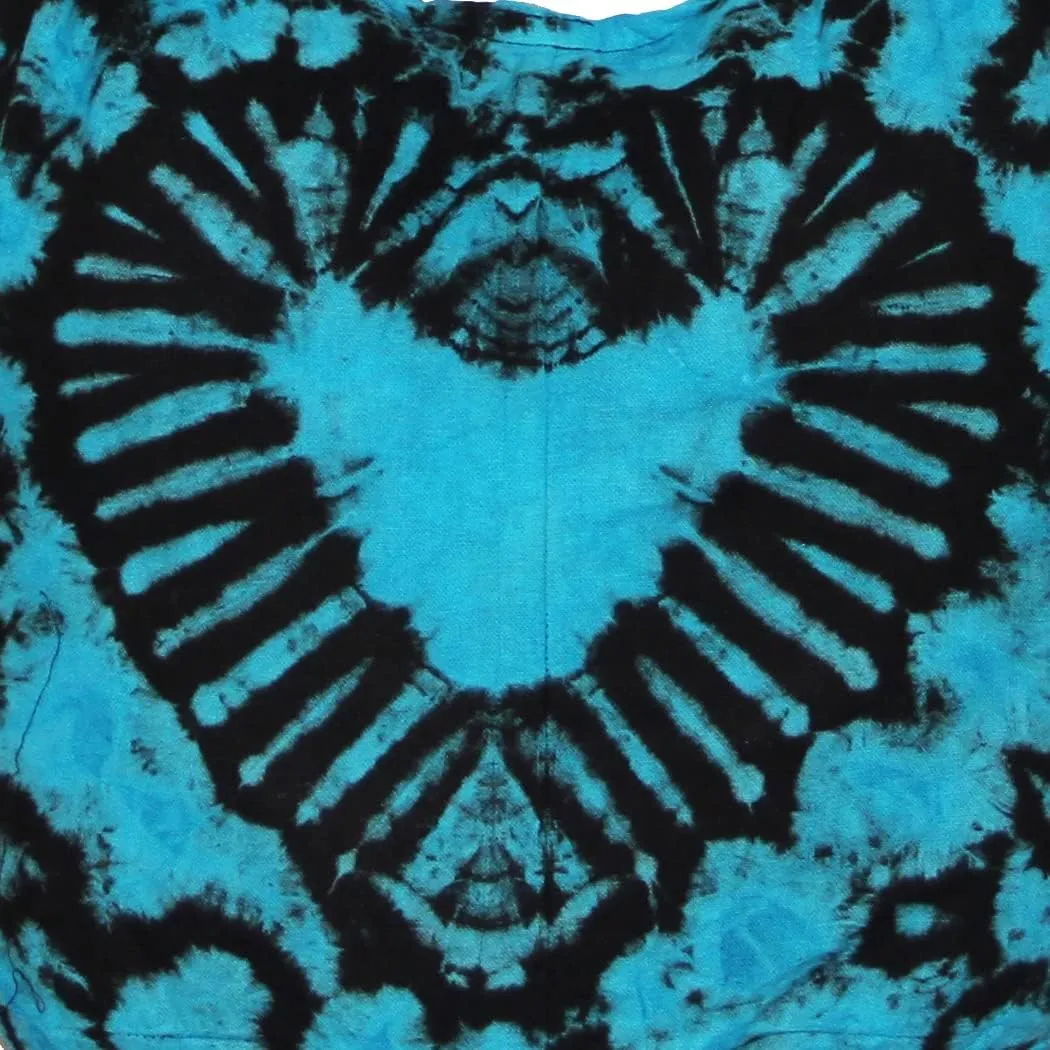 TIE DYE Bohemian Hipster Hobo Boho Hippie Crossbody Bag Purse Black Tone 39"