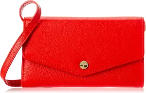 Timberland Women's Rfid Leather Crossbody Wallet Phone Bag With Detachable Crossbody Strap, Cherry (Pebble), One Size