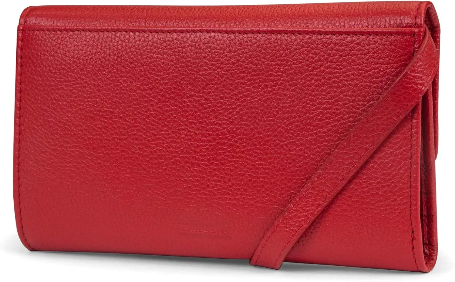 Timberland Women's Rfid Leather Crossbody Wallet Phone Bag With Detachable Crossbody Strap, Cherry (Pebble), One Size