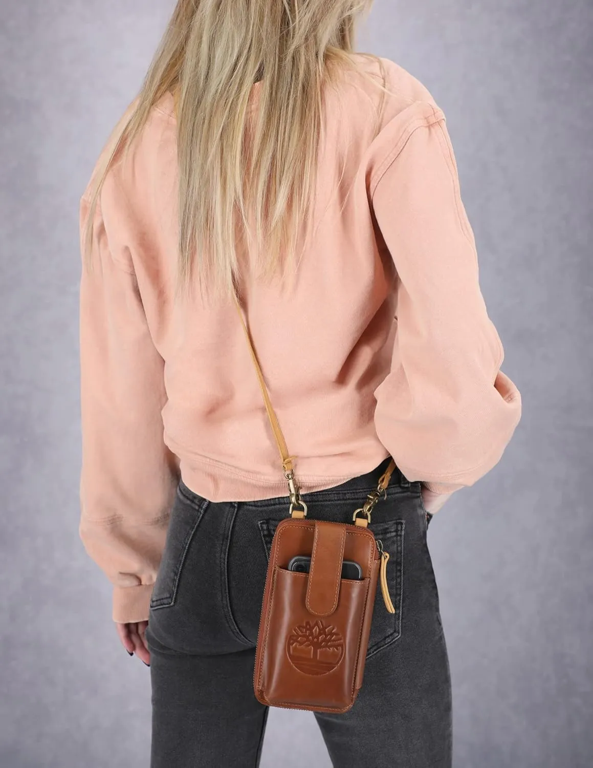 Timberland Women's RFID Leather Phone Crossbody Wallet Bag