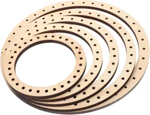 TOPPERFUN Handbag Purse Base Shaper 5 Pack Wooden Crochet Tapestry Bottom for Weaving Crochet Wall Art