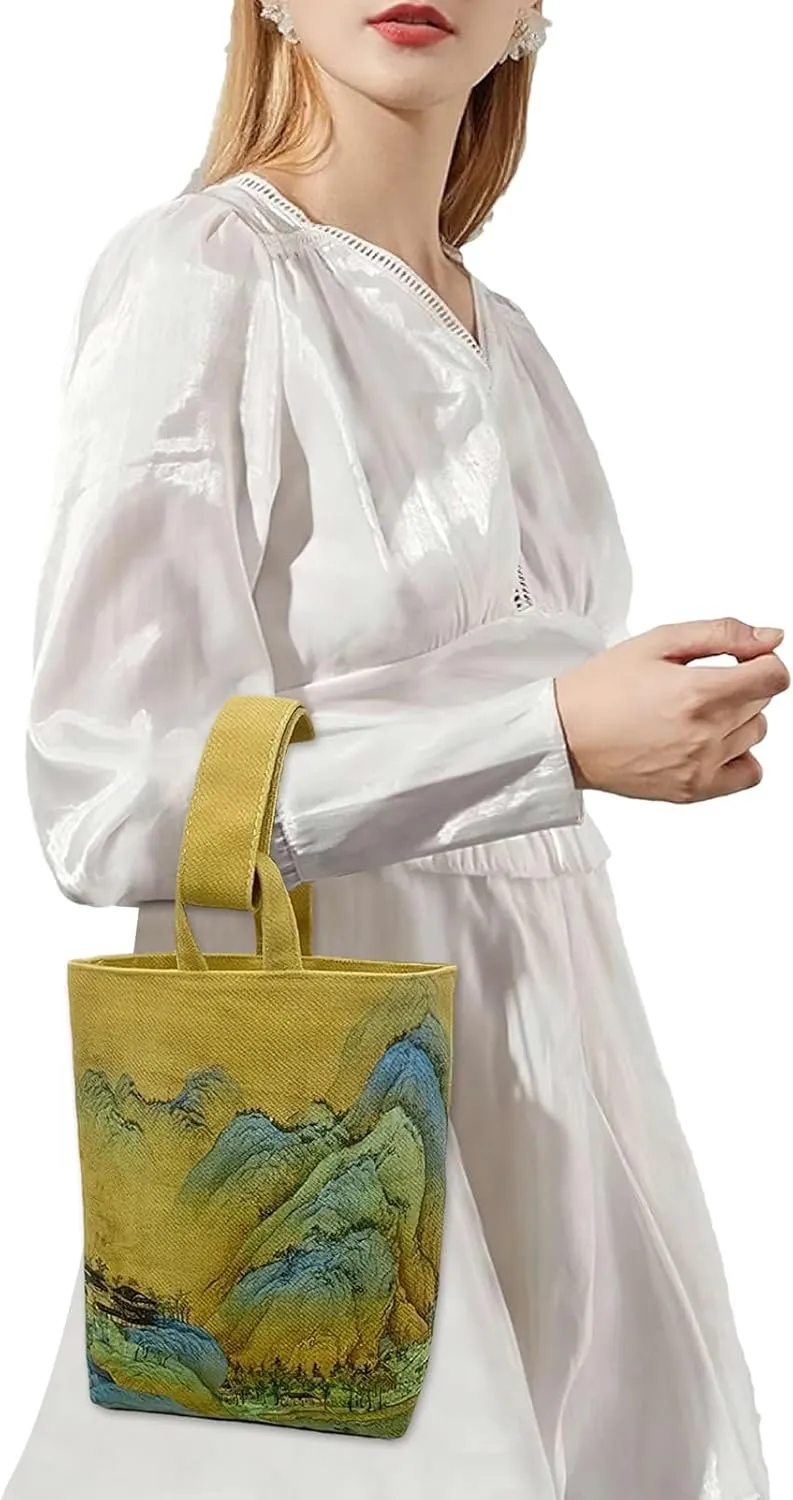 Tote Bag for Women Oxford Cloth Handbag Bucket Bag with Magnetic Snap Closure