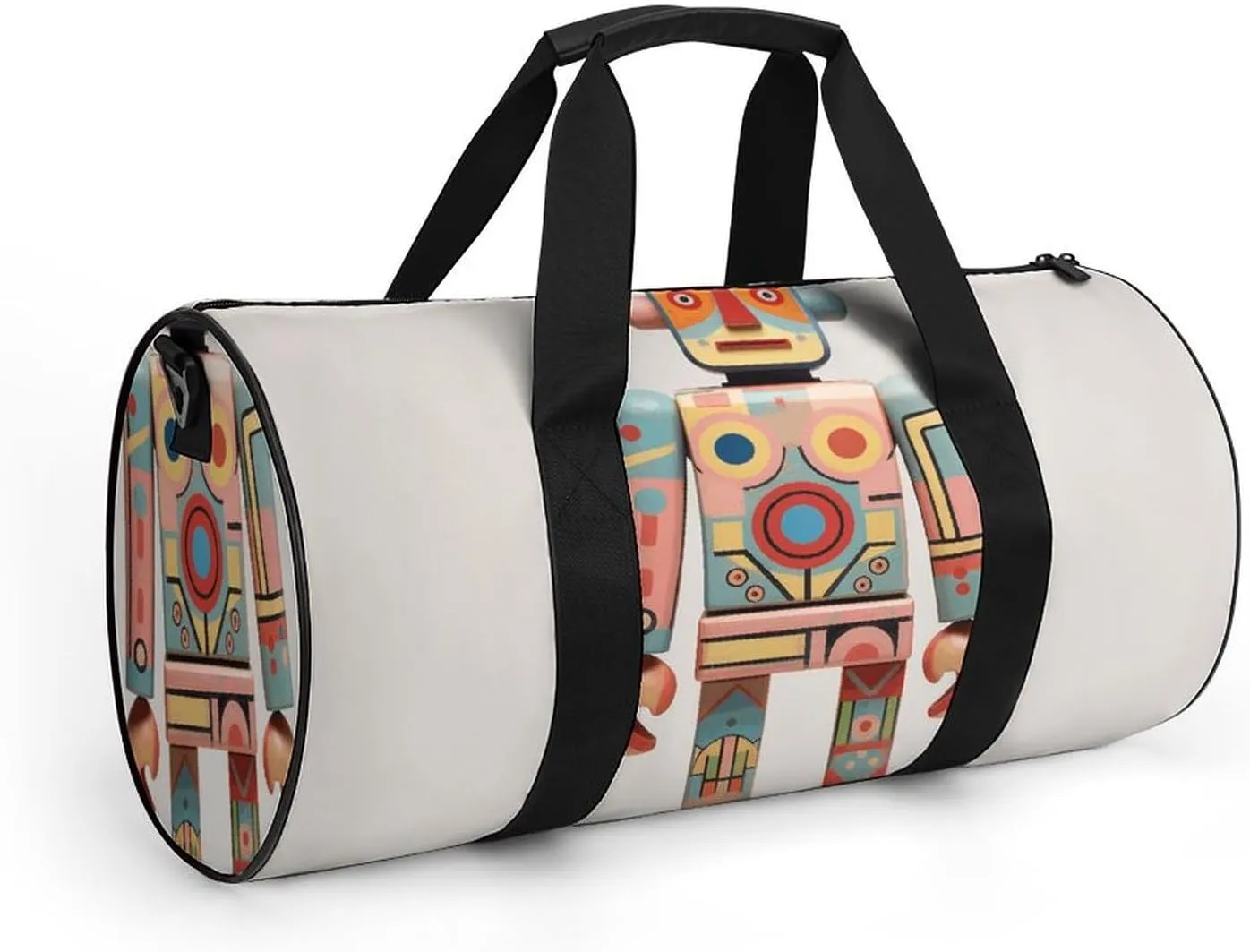 Travel Duffel Bag for Men And Women,Wooden Figures Waterproof Sports Fitness Bag Portable Travel Duffel Bag