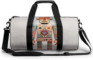 Travel Duffel Bag for Men And Women,Wooden Figures Waterproof Sports Fitness Bag Portable Travel Duffel Bag