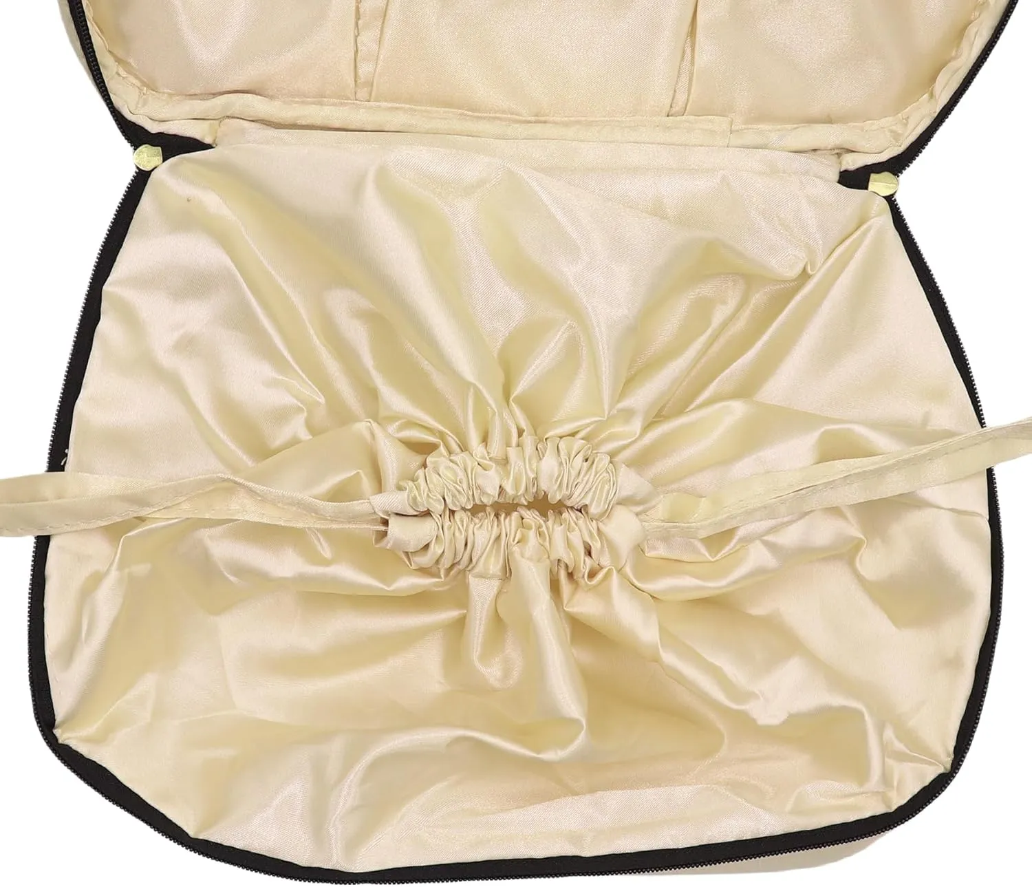 Travel Underwear Organizer Bag Satin Drawstring Bags Pack Cube Storage Pouch Lingerie Bra Socks Bag Toiletry Bag,Cream 7#