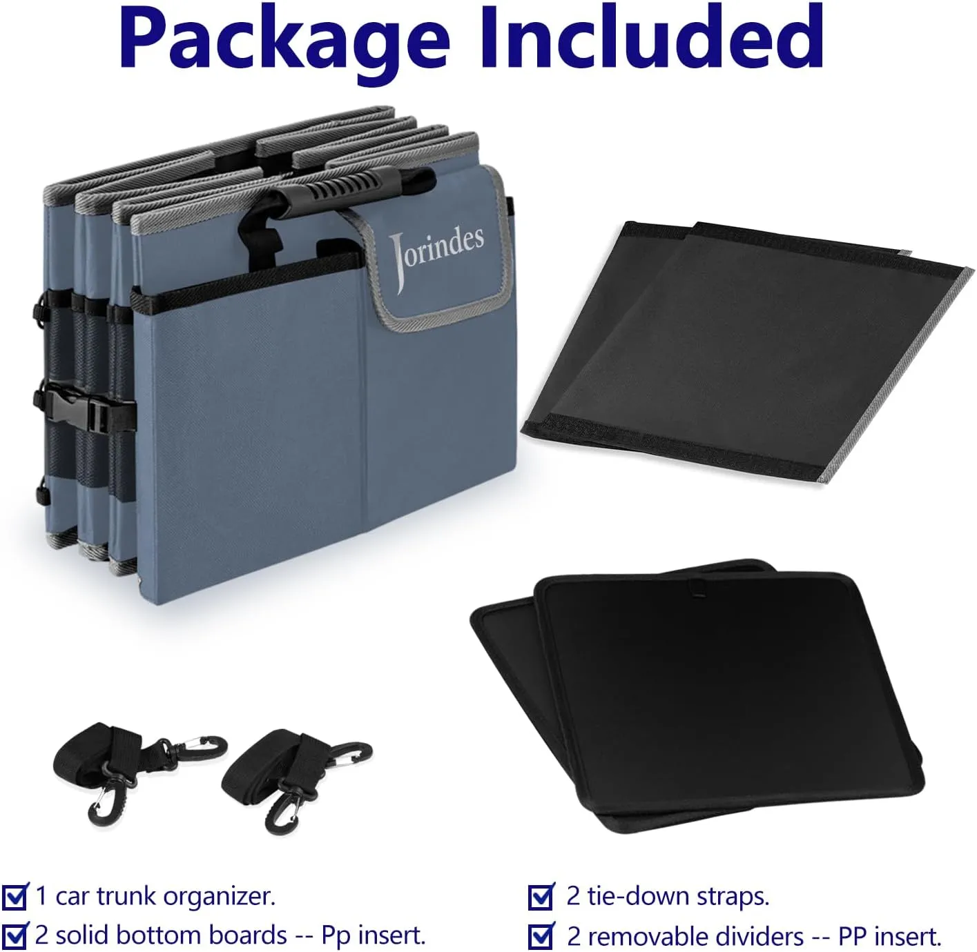 Trunk Organizer with Built-in Insulated Leak Proof Cooler Bag,Collapsible Cargo Organizer for SUV with Non Slip Bottom Strips,3 Large Compartments Foldable Waterproof Portable Car Storage Box XL