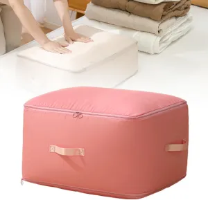 Ultra Space Saving Self Compression Organizer, 2025 New Space Saver Quilt Compression Storage Bag, Portable Space Saver Storage Packing Bags for Comforters, Blankets, Bedding (Pink, L - 54*42*30 cm)