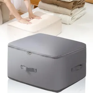 Ultra Space Saving Self Compression Organizer, Space Saver Quilt Compression Storage Bag, Thickened Comforter Storage Bag Packaging Cube for Bedding Storage Moving (Gray, X-Large(54x42x50cm))