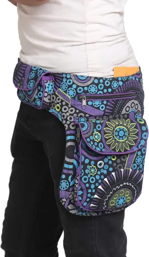 Unique design multipurpose Fanny Pack Hippie Bag Hip Bag Waist Pack Bag Festival Bag Travel waist pack / 100% cotton| FAIR TRADE | Handmade with Love