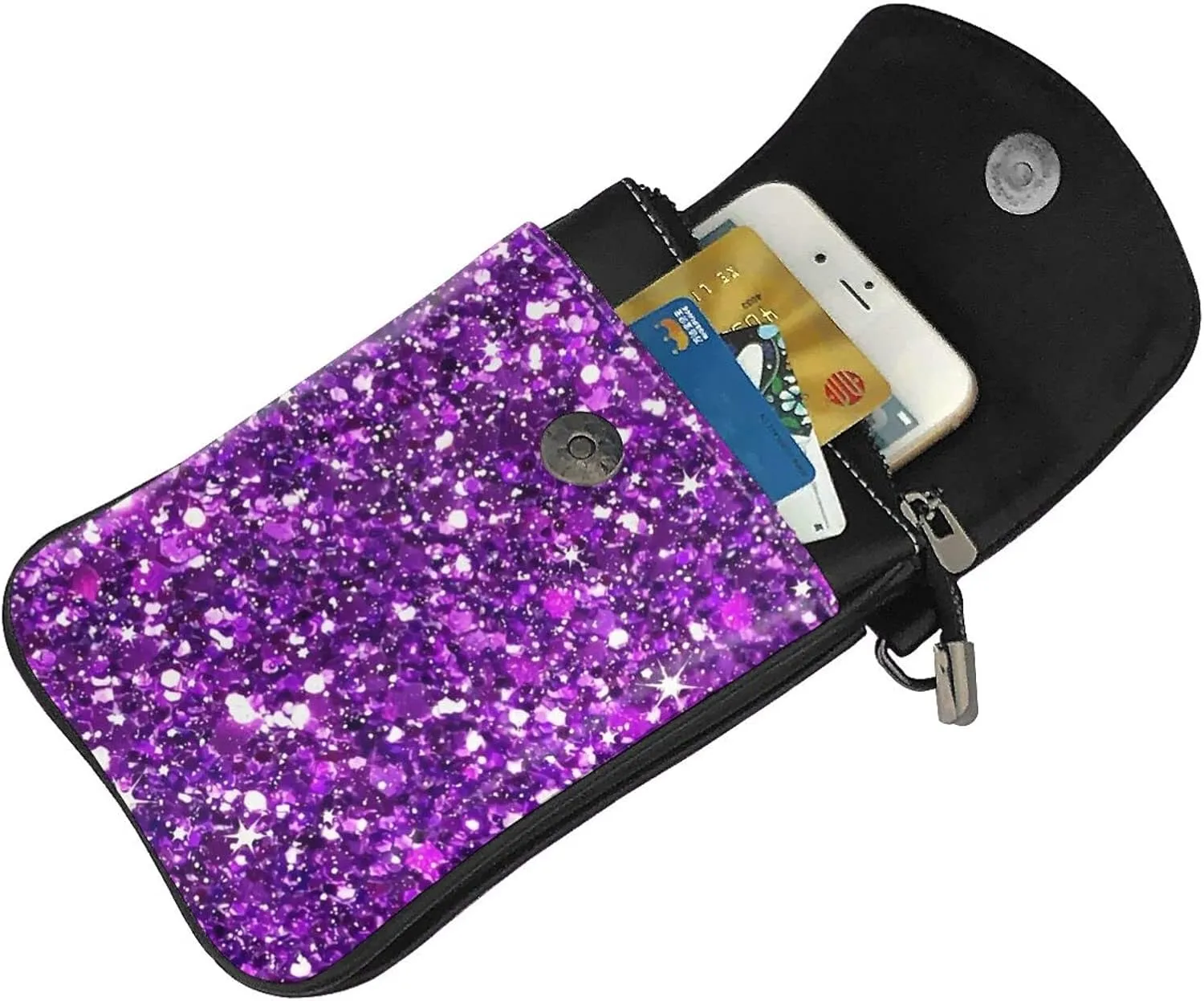 Universal Ani-Theft Crossbody Cell Phone Purse Leather Mini Cell Phone Pouch