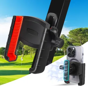 Upgraded Golf Cart Phone Mount Holder Compatible with EZGO/Club Car/Yamaha, [Big Phones & Thick Cases Friendly] Universal Phone Holder Compatible with iPhone/Galaxy/Google Pixel, All Smartphones