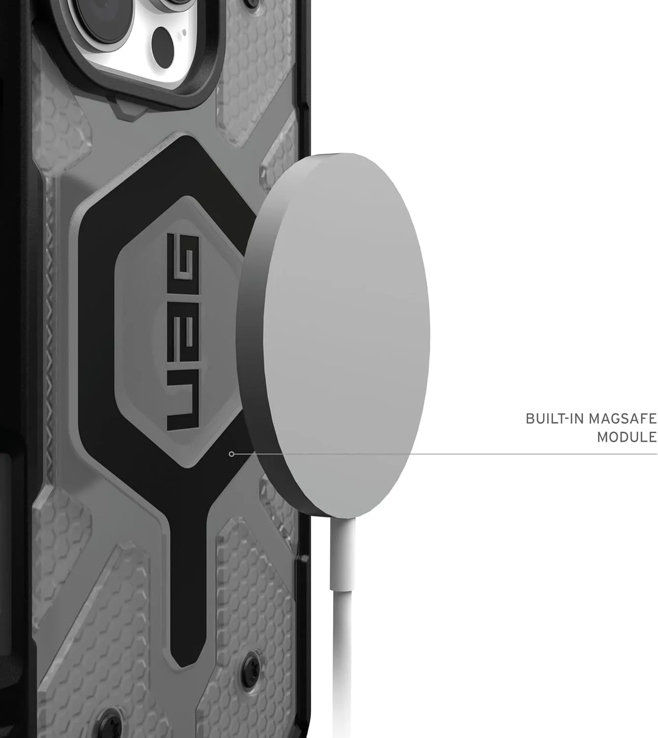 URBAN ARMOR GEAR UAG Designed for iPhone 16 Pro Max Case 6.9" Pathfinder Clear Ash Compatible with MagSafe Charging Rugged Shockproof MIL-STD Protective Cover   Magnetic Ring Stand Black Bundle Set