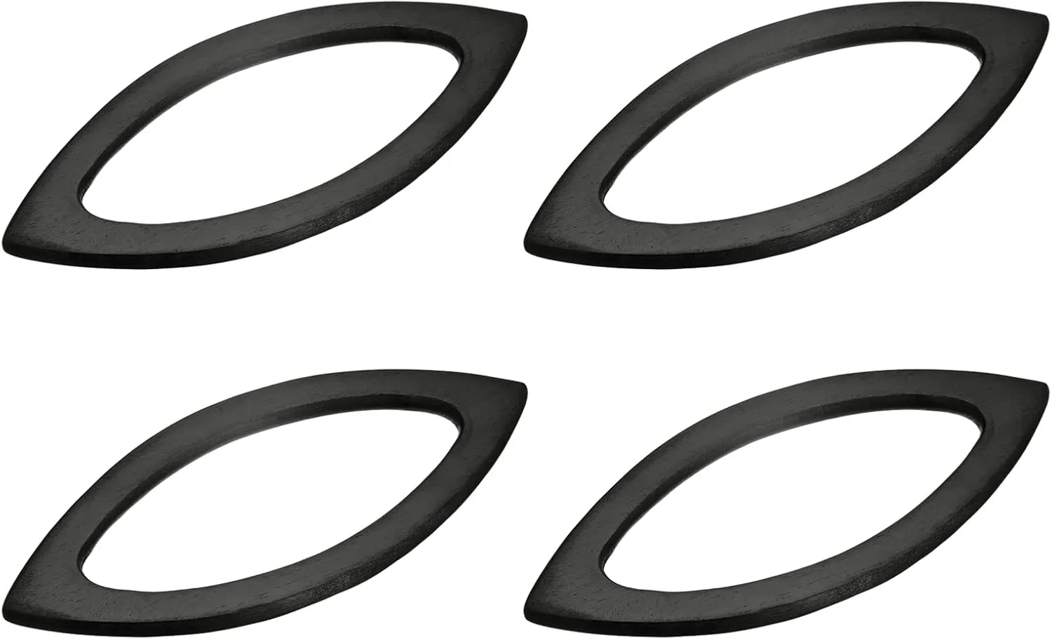 uxcell Oval Shape Purse Handle, 4Pcs 7.87" Wooden Handbags Purse Handles Replacement for Handmade Bags Handbags Purse Making, Black