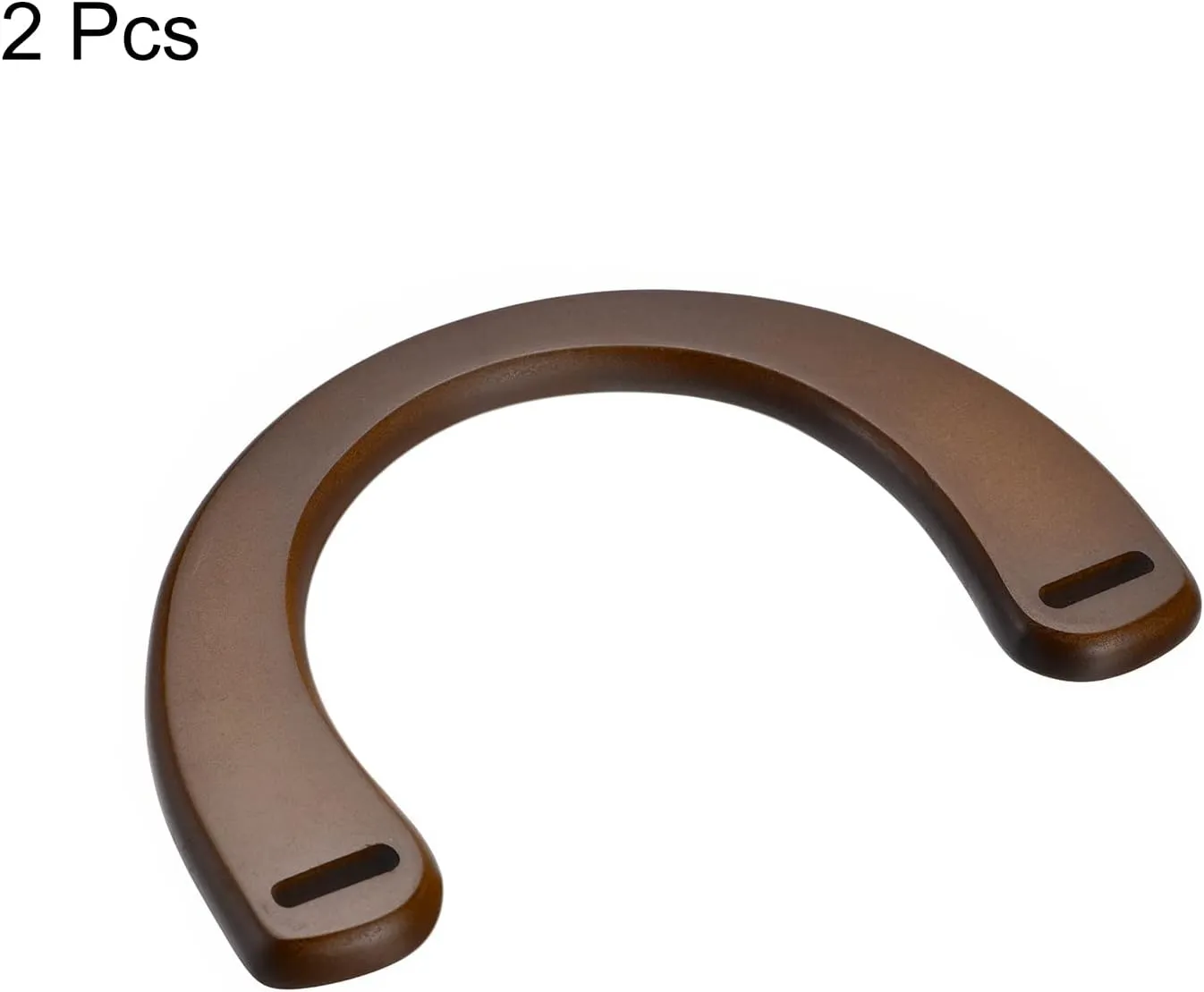 uxcell U-Shaped Purse Handle, 2Pcs 7.17" Wooden Handbags Purse Handles Replacement for Handmade Bags Handbags Purse Making, Dark Brown