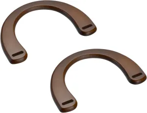 uxcell U-Shaped Purse Handle, 2Pcs 7.17" Wooden Handbags Purse Handles Replacement for Handmade Bags Handbags Purse Making, Dark Brown