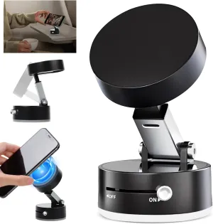 Vacuum Magnetic Suction Phone Holder, 2025 New Magnetic Multifunctional Holder, Foldable and Retractable Double-Sided Magnetic Phone Holder for All Phones (Black)