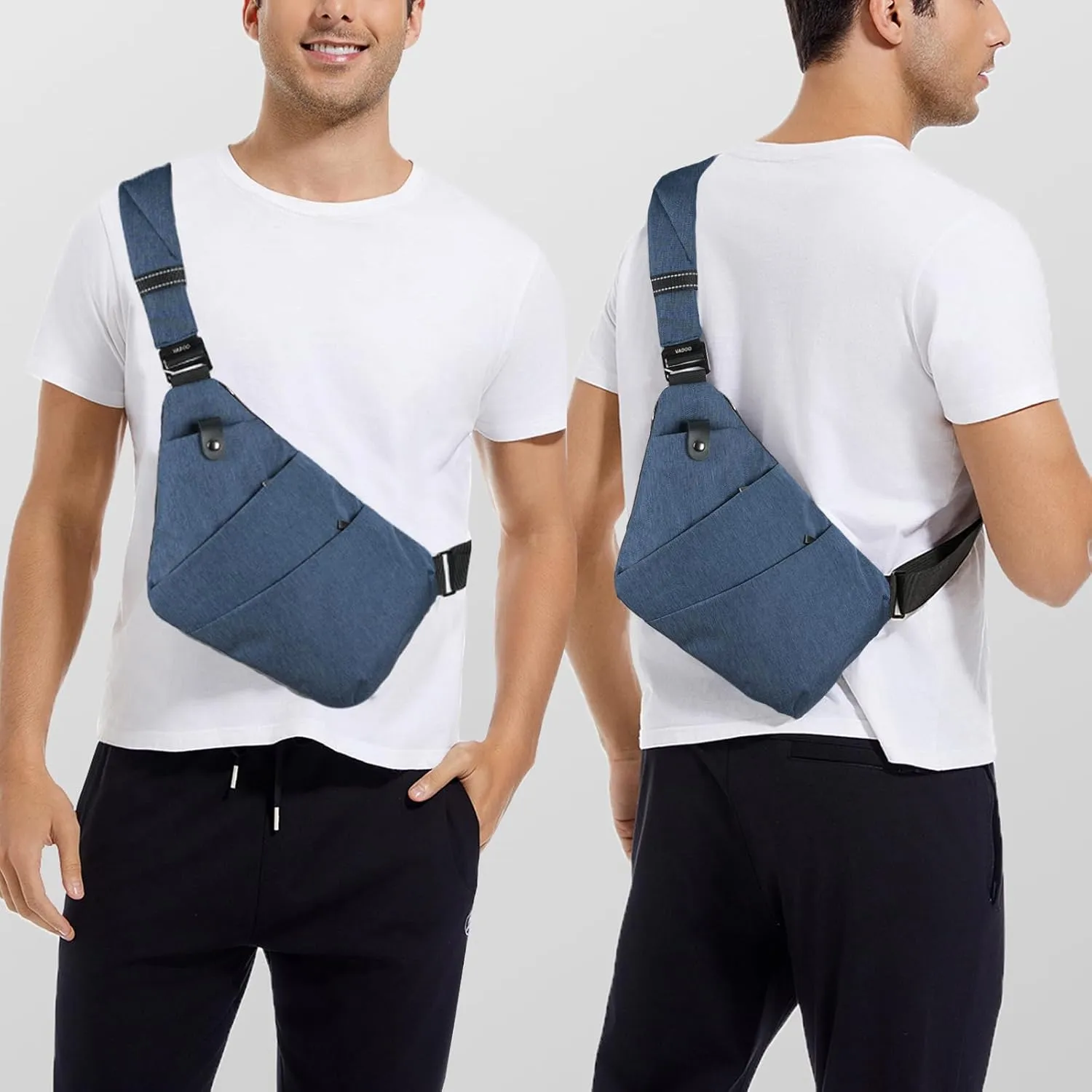 VADOO Anti-theft Crossbody Bags for Women, Shoulder Sling Bag for Men Lightweight Chest Bag for Travel Sport