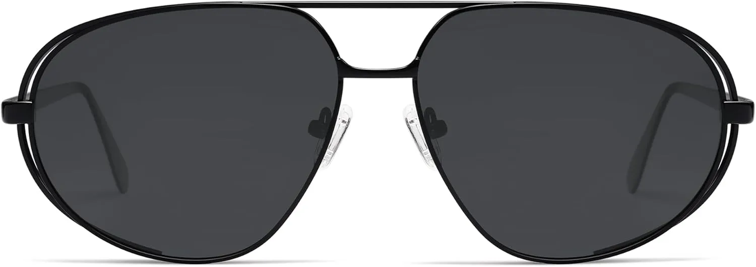 VANLINKER Retro Polarized Aviator Sunglasses for Women Men Classic Trendy Driving Sunglasses Designer Metal Frame VL9837