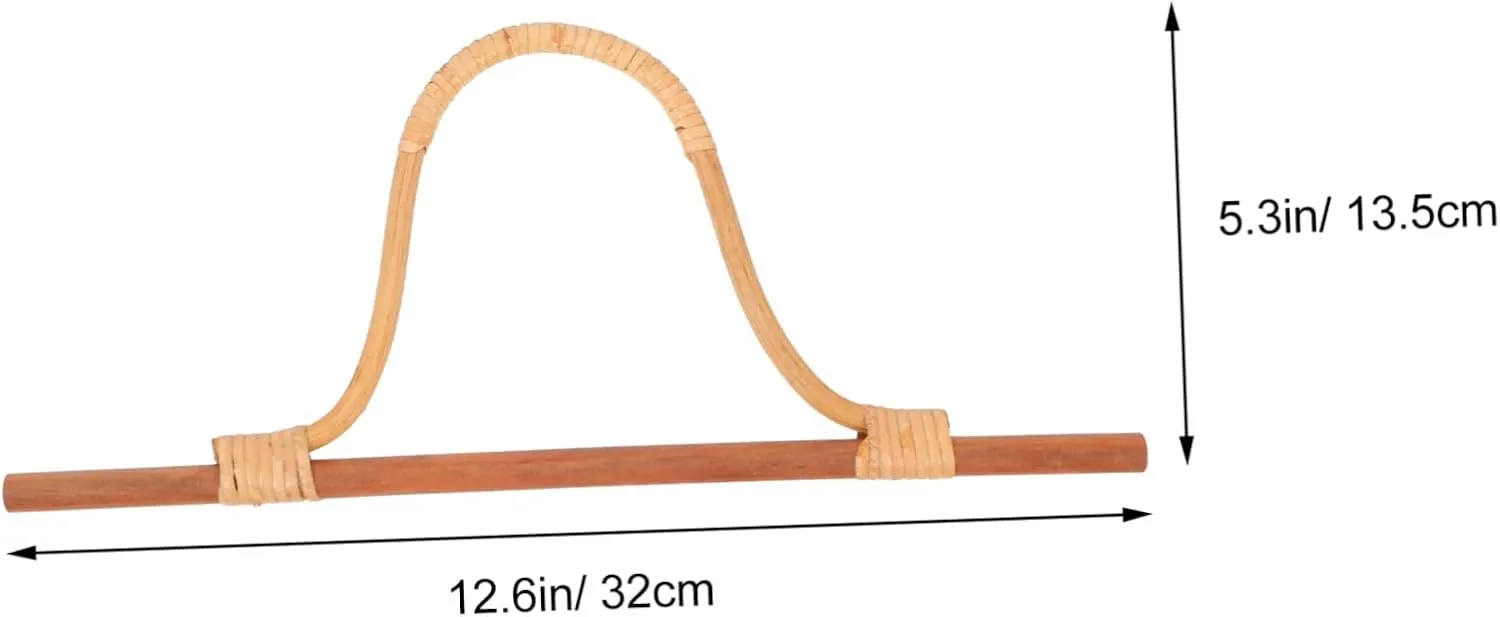 Veemoon 2pcs Wooden Bag Handles for DIY Handbag Purse Handles for Bag Making Replacement Accessories Easy to Use Decorate