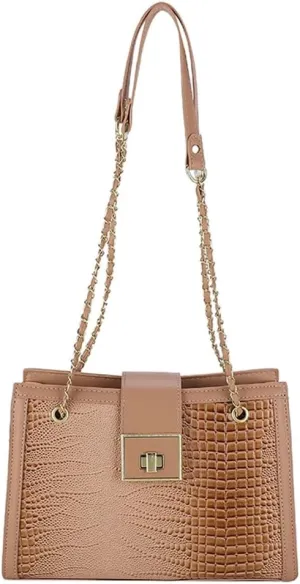 Vegan Leather Shoulder Bag for Women Fashion Purse Large Totes Y2k Top Handle Satchel with Chain Designer Bags