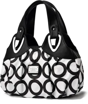 Vegan Leather Tote Bag for Women,Soft Trendy Slouchy Hobo Purses with Floral Style for Everyday Work Shopping