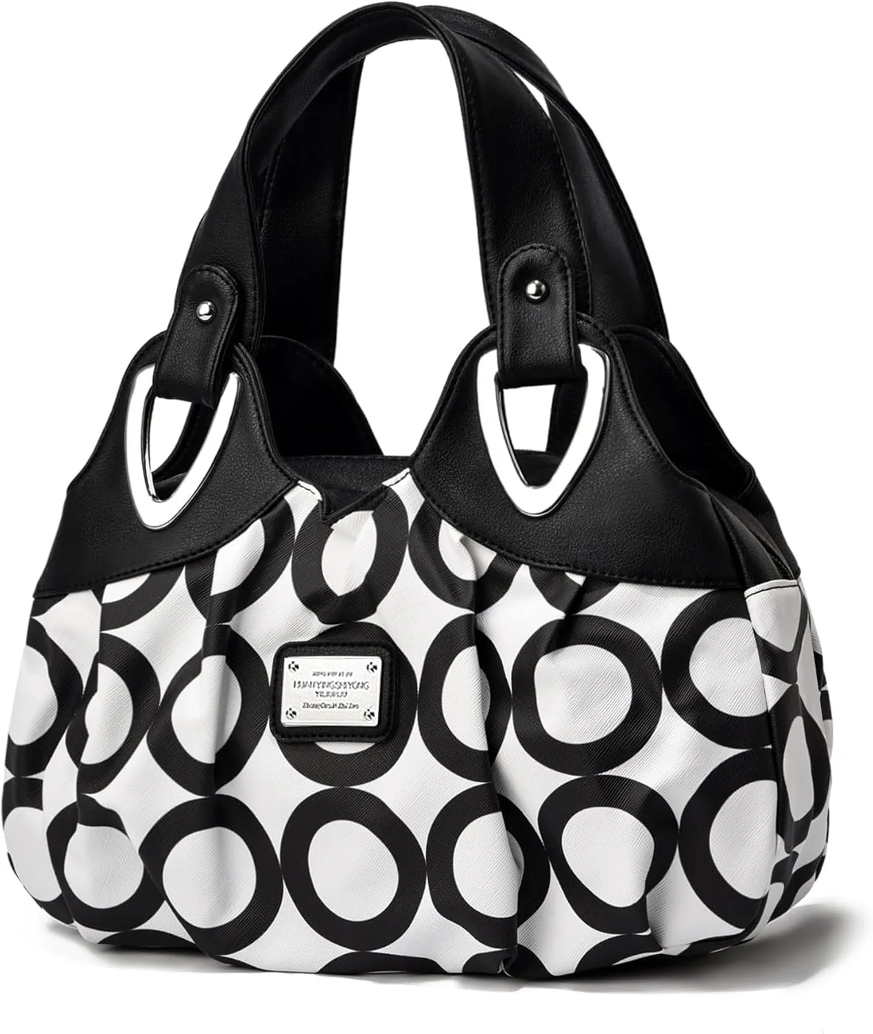 Vegan Leather Tote Bag for Women,Soft Trendy Slouchy Hobo Purses with Floral Style for Everyday Work Shopping