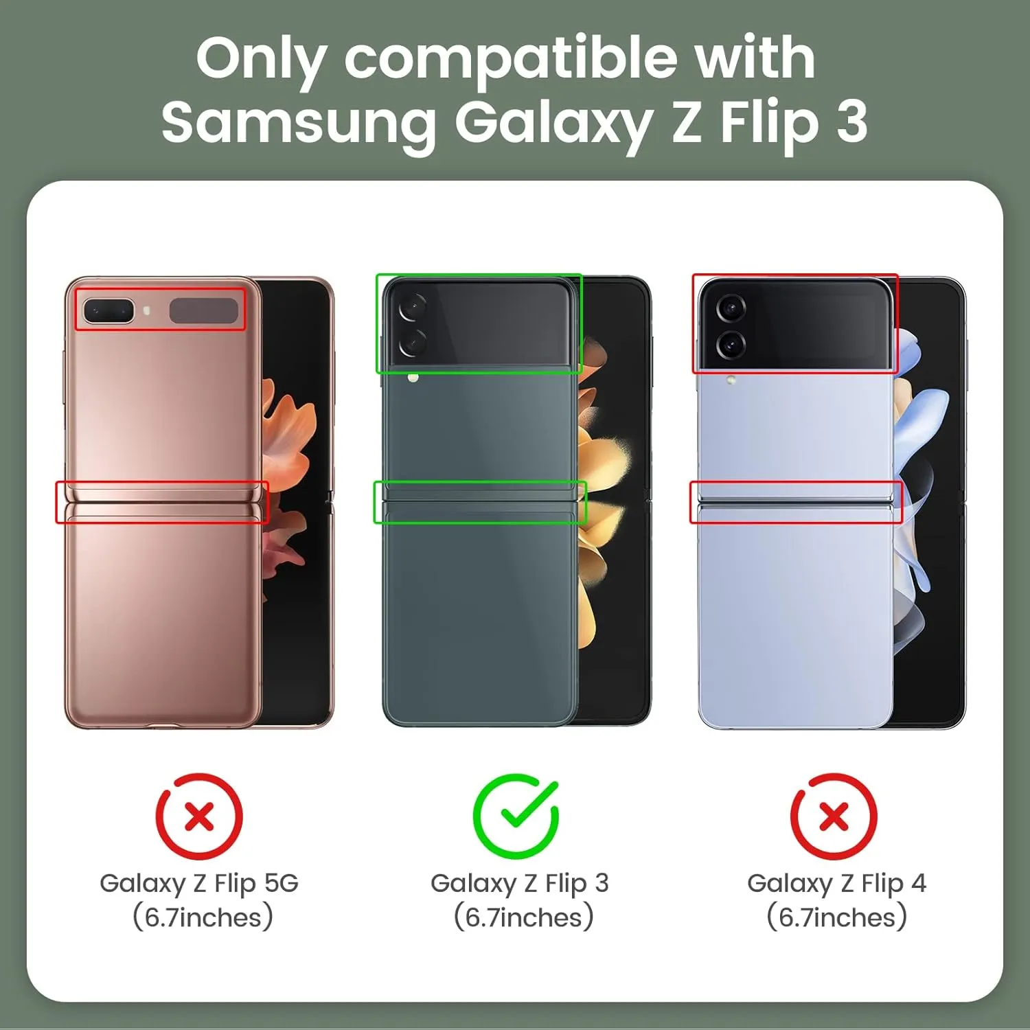VEGO Compatible with Galaxy Z Flip 3 Case, 360°Rotate Ring Stand Holder Cover with Hinge Protection & Built-in Camera Screen Protector for Samsung Galaxy Z Flip 3 5G (2021) - Pink