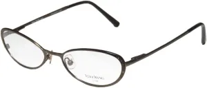 Vera Wang Epiphany I Womens/Ladies Designer Full-rim Titanium Crystals Flexible Hinges Hot Handmade In Italy Eyeglasses/Eye Glasses (51-17-135, Chocolate)