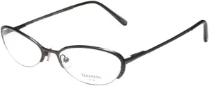 Vera Wang Epiphany Ii For Ladies/Young Women/Girls Designer Half-rim Titanium Crystals Spring Hinges Eyeglasses/Eye Glasses (50-17-135, Gunmetal)