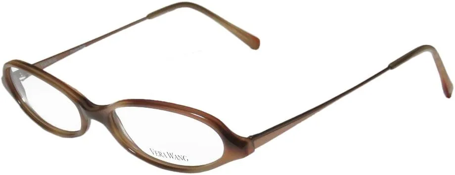 Vera Wang V46 Womens/Ladies Cat Eye Full-rim Designer Sleek European Eyeglasses/Eye Glasses (50-15-135, Brown/Bronze)