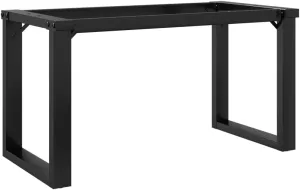 vidaXL Black Cast Iron O-Frame Coffee Table Legs - 80x40x43 cm - Industrial Metal Table Supports for DIY Coffee Tables in Living Room, Lounge