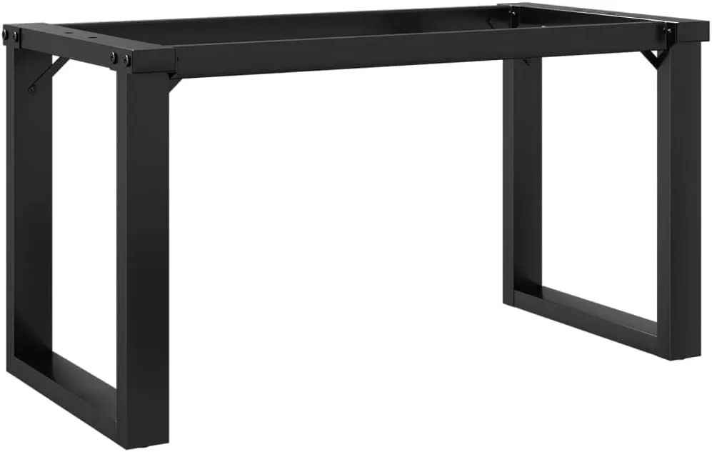 vidaXL Black Cast Iron O-Frame Coffee Table Legs - 80x40x43 cm - Industrial Metal Table Supports for DIY Coffee Tables in Living Room, Lounge