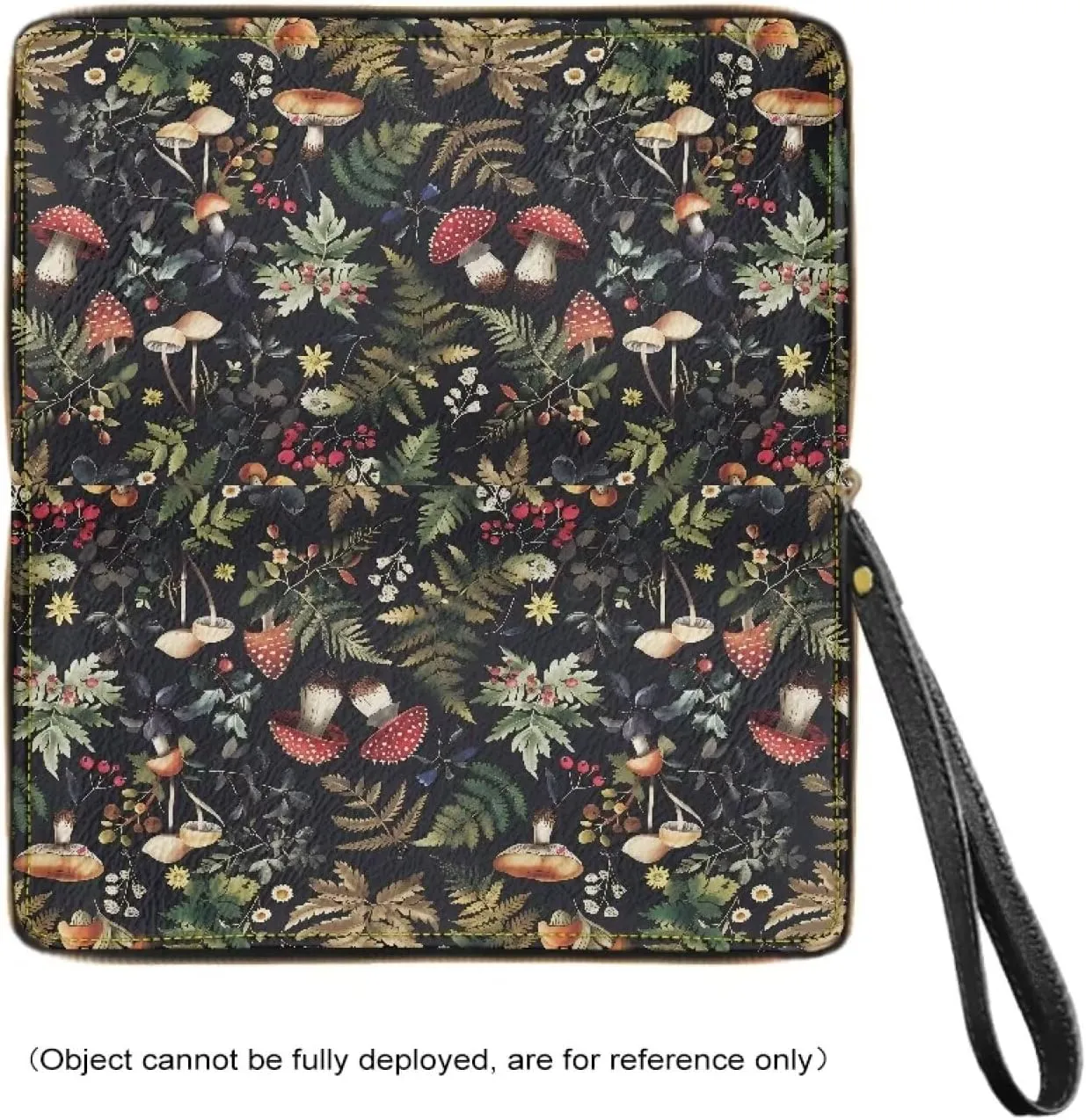 Vintage Mushroom Slim Wallets for Women Credit Card Holder Clutch Wallets Zipper Long Wallet Large Capacity Purse Handbag