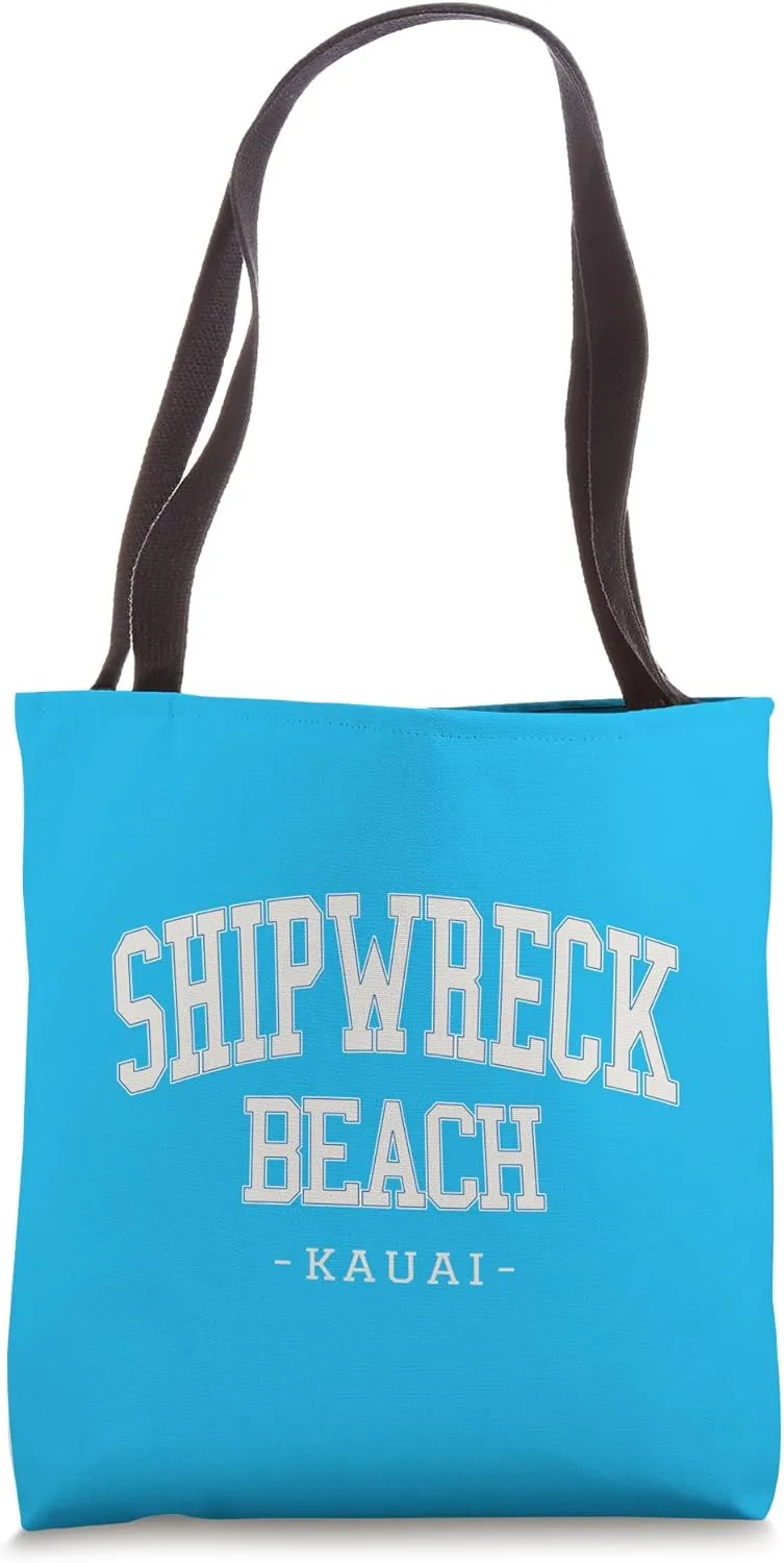 Vintage Vacation Souvenir Shipwreck Beach Kauai Hawaii Tote Bag