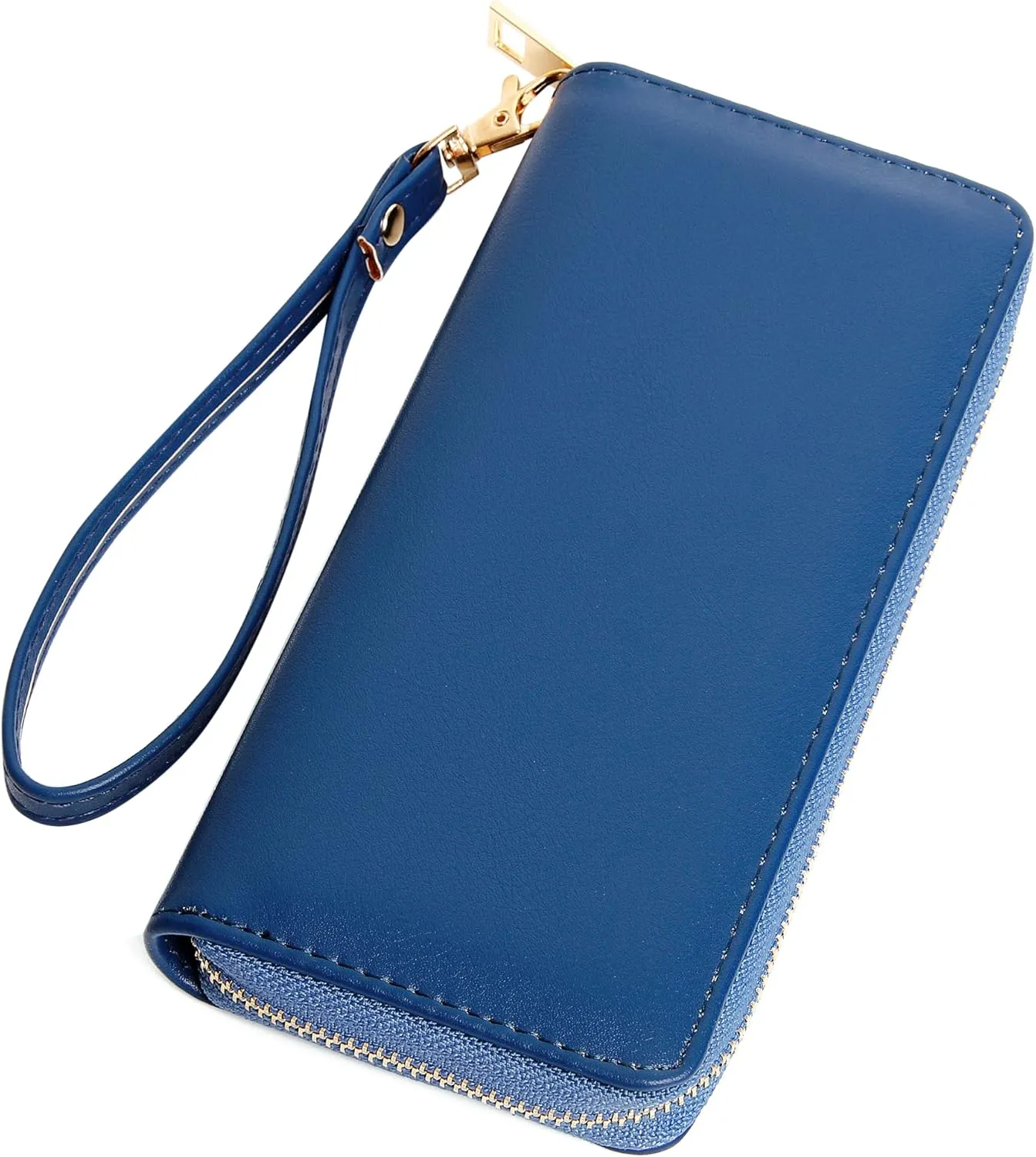 VOCUS Womens Wristlet Wallet Zip Around Clutch Wallet Large RFID Blocking PU Leather Bifold with Phone Holder for Travel