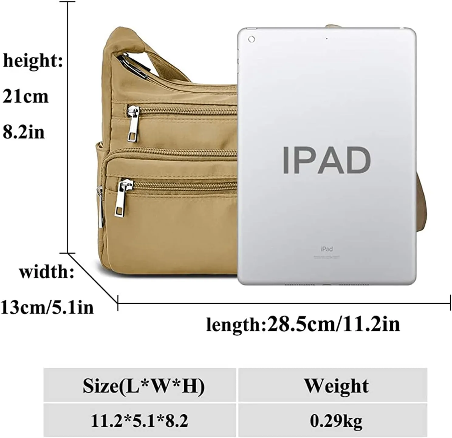 VOLGANIK ROCK RFID Purses for Women Fabric Nylon Multi Pocket Crossbody Bag Ladies Travel Handbag