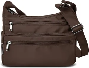 VOLGANIK ROCK RFID Purses for Women Fabric Nylon Multi Pocket Crossbody Bag Ladies Travel Handbag