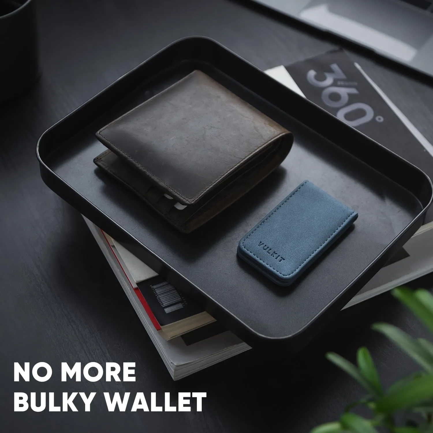 VULKIT Magnetic Money Clip Leather Money Holder Minimalist Design Holds Up to 15 Cash
