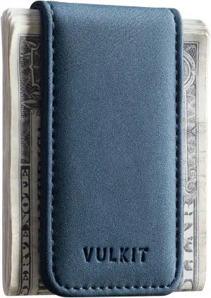 VULKIT Magnetic Money Clip Leather Money Holder Minimalist Design Holds Up to 15 Cash