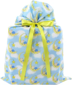 VZWraps Sleepy Bears Reusable Fabric Gift Bag for Baby Shower or Child's Birthday (Large 20 Inches Wide by 27 Inches High)