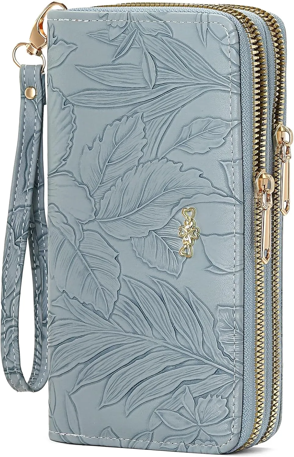 Wallet for Women Clutch Double Zip Around Credit Card Holder Leather Women's Wallet Large Capacity