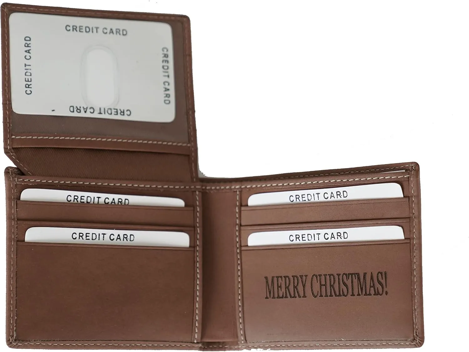 Wallets For Men, Personalized Gifts For Men, Personalized Wallet For Men, Customized Engraved Full Grain Leather with RFID Blocking, Custom Gifts, Customized Wallets For Fathers Day, (Brown)
