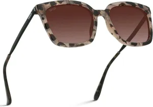WearMe Pro - Square Oversized Metal Frame Fashion Style Women Polarized Sunglasses