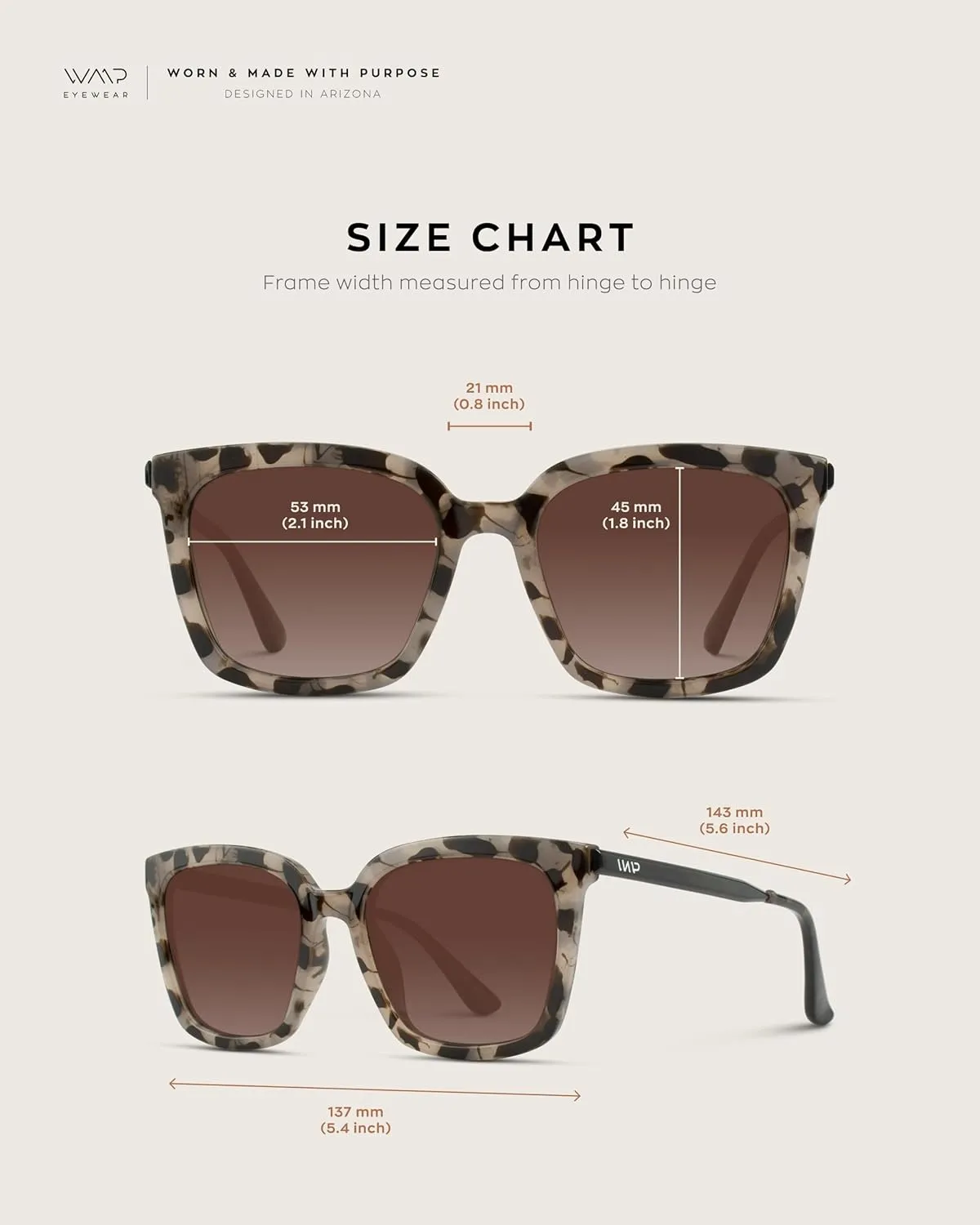 WearMe Pro - Square Oversized Metal Frame Fashion Style Women Polarized Sunglasses